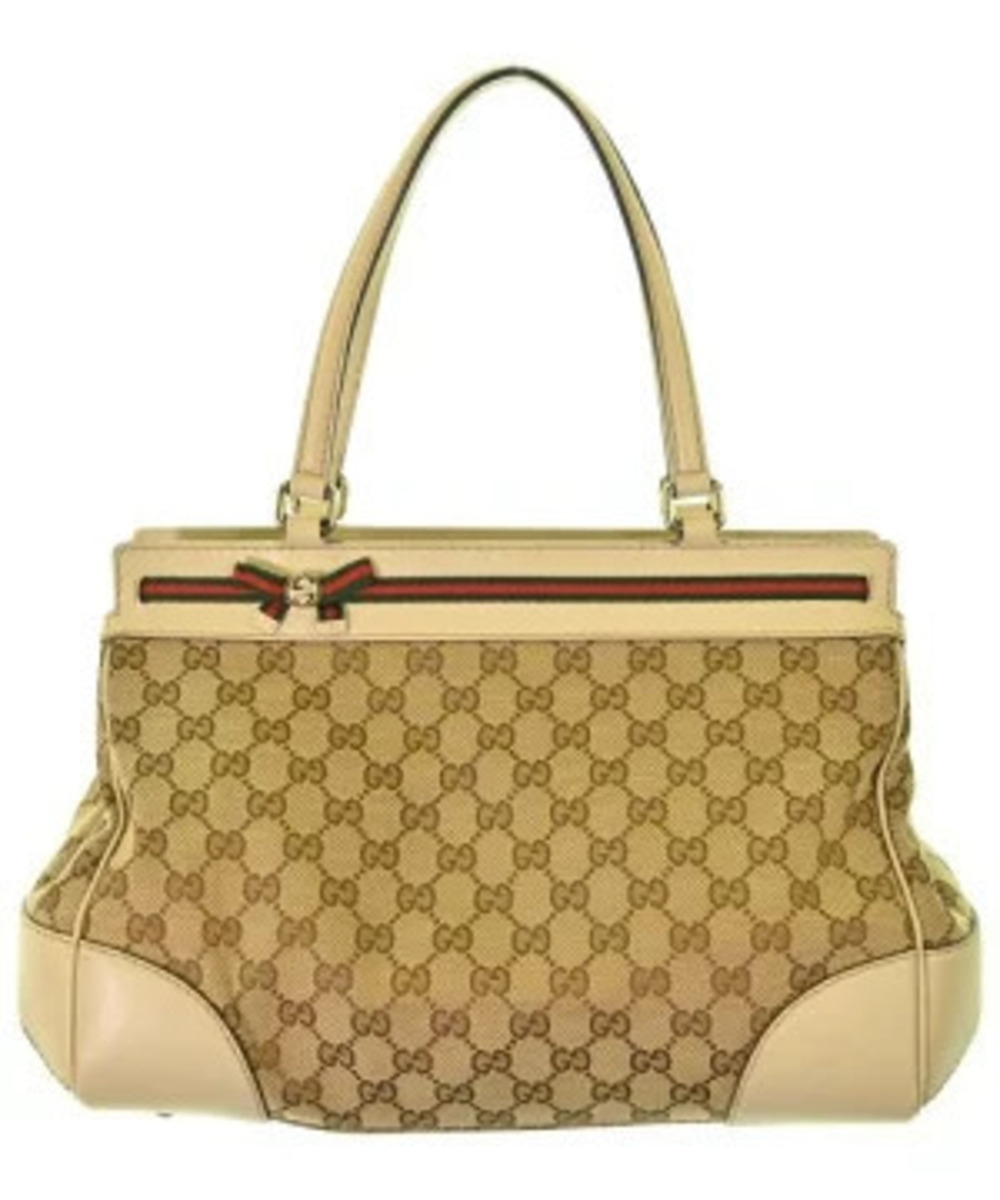 Gucci GG Canvas Mayfair Tote signature web bow Brown
